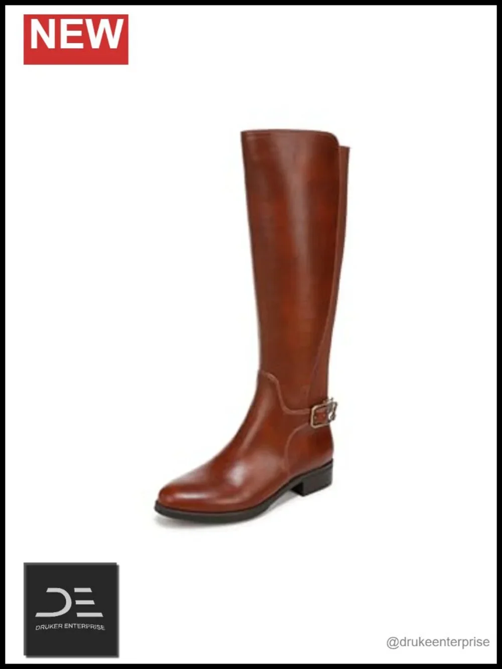 Over-the-Knee Riding Boots with Buckle Detail